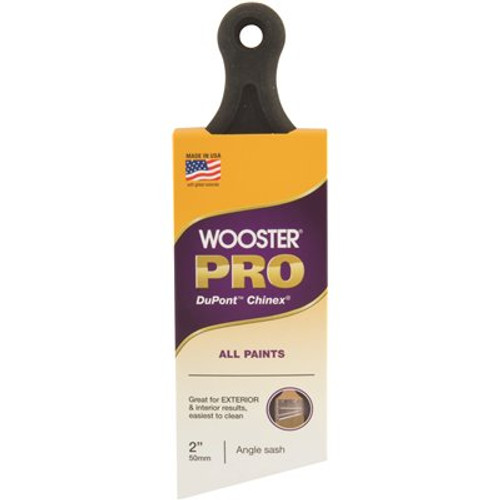 Wooster 2 in. Pro Chinex Short Handle Angle Sash Brush