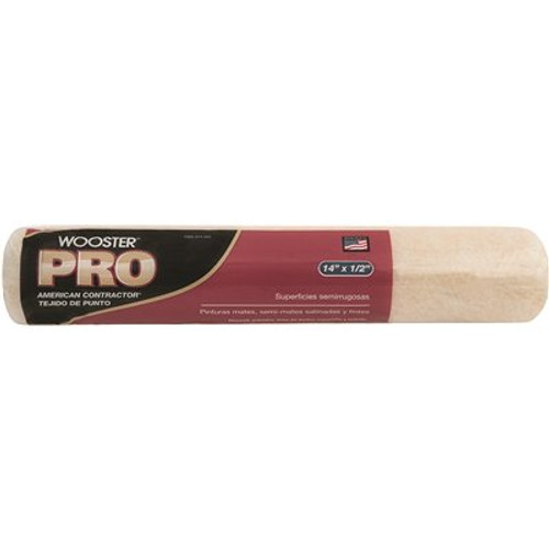 Wooster 14 in. x 1/2 in. Pro American Contractor High-Density Knit Fabric Roller