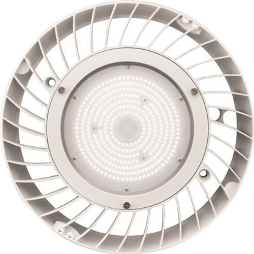 Contractor Select JEBL 1.31 ft. 400-Watt Equivalent Integrated LED Dimmable White High Bay Light Fixture, 4000K