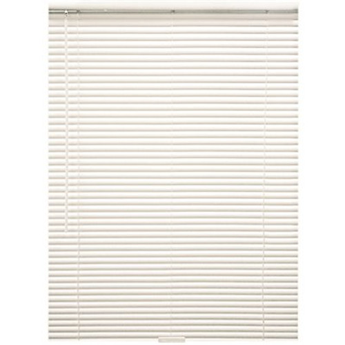 Designer's Touch Alabaster Cordless Room Darkening 1 in. Vinyl Mini Blind for Window or Door - 43 in. W x 64 in. L