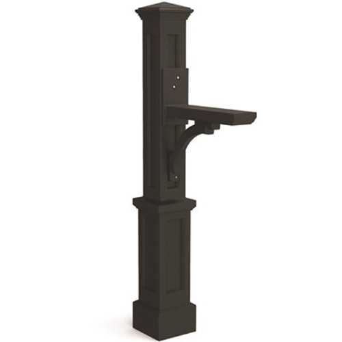 Mayne Newport Plus Decorative Polyethylene Mailbox Post, Black Mayne Newport Plus Decorative Polyethylene Mailbox Post, Black