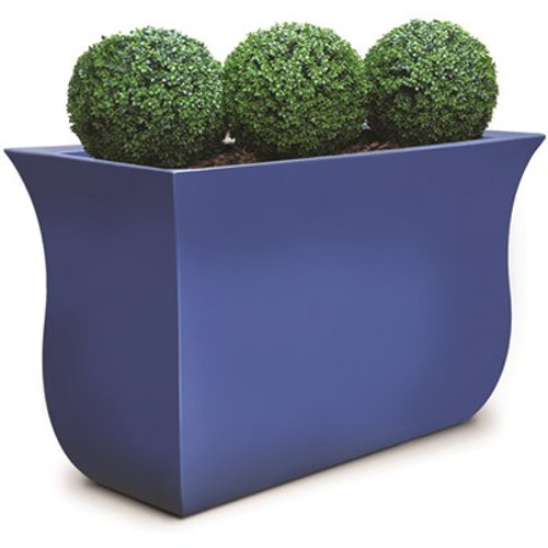 Mayne Valencia 36 in. x 16 in. x 22 in. Neptune Blue Long Polyethylene Planter