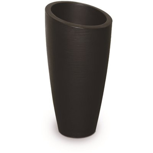 Mayne Modesto 32 in. Round Black Polyethylene Planter