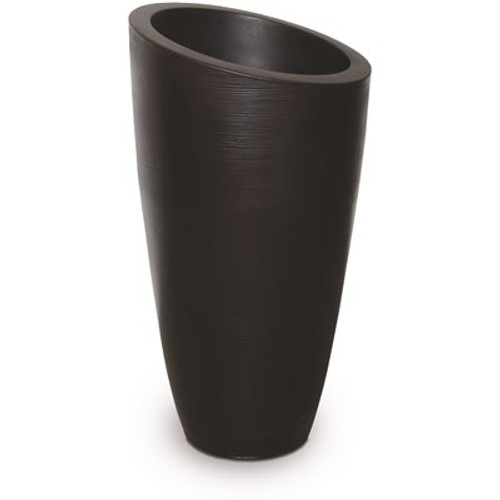 Mayne Modesto 42 in. Round Black Polyethylene Planter