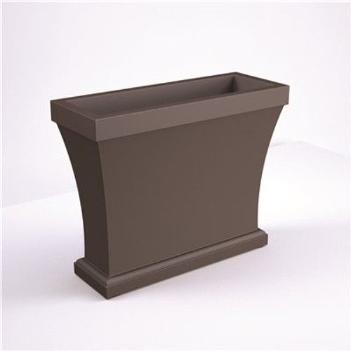 Mayne Bordeaux 40 in. Espresso Polyethylene Trough Planter Mayne Bordeaux 40 in. Espresso Polyethylene Trough Planter