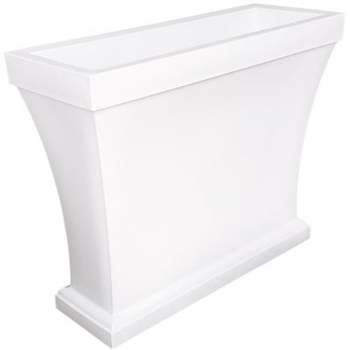 Mayne Bordeaux 40 in. White Polyethylene Trough Planter Mayne Bordeaux 40 in. White Polyethylene Trough Planter