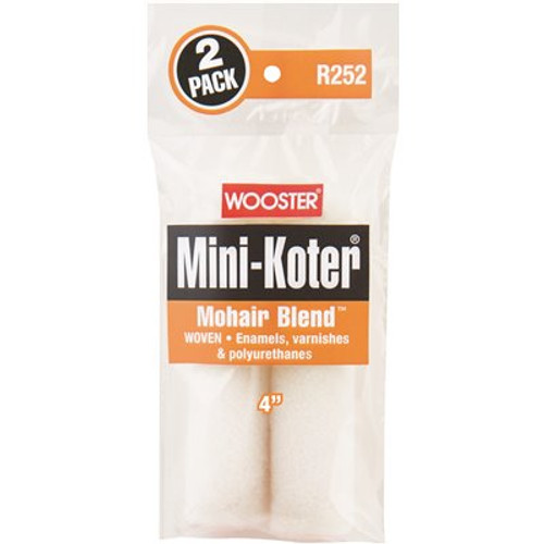Wooster 4 in. Mini-Koter Mohair Blend Rollers (2-Pack)