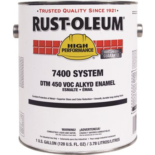 Rust-Oleum 1 gal. V7400 DTM Dunes Tan High Gloss Interior/Exterior Alkyd Enamel Paint