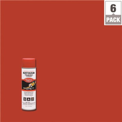 Rust-Oleum Industrial Choice 17 oz. S1600 System Red Inverted Striping Spray Paint (6-Pack)