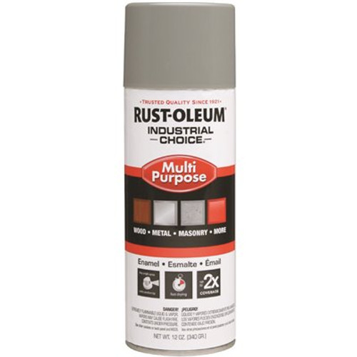 Rust-Oleum Industrial Choice 12 oz. Gloss Dove Gray Enamel Spray Paint