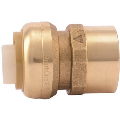 SharkBite 1 in. Brass Push-to-Connect Straight Connector, Female NPT