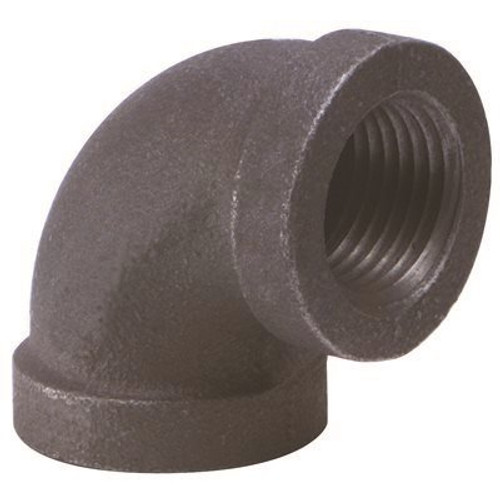 ProPlus 1-1/2 in. Black Malleable 90-Degree Elbow