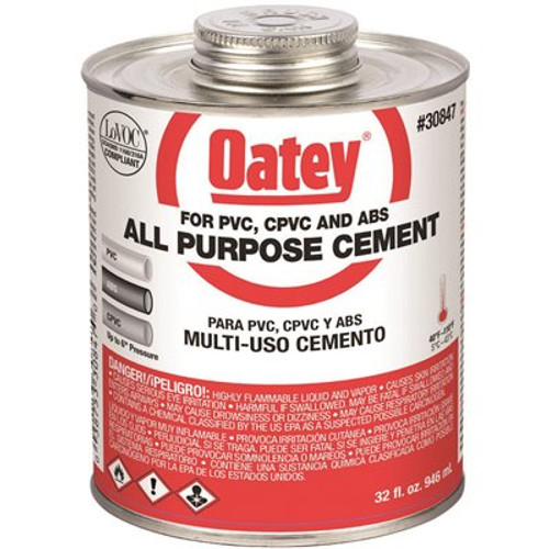 OATEY 32 oz. Medium Milky All-Purpose ABS, CPVC, PVC Cement