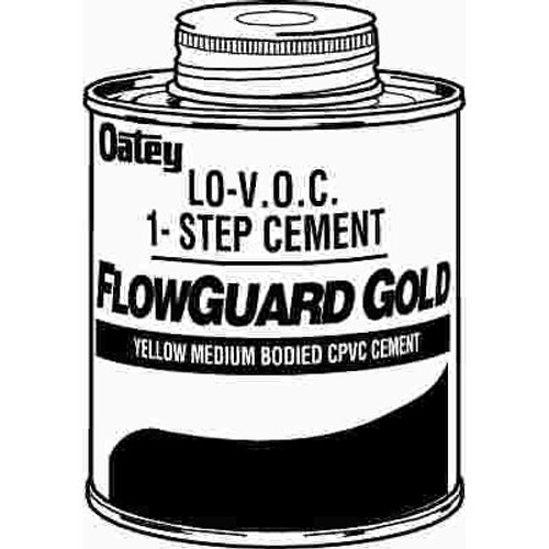 OATEY FlowGuard Gold One-Step 4 oz. Medium Yellow All-Weather CPVC Cement