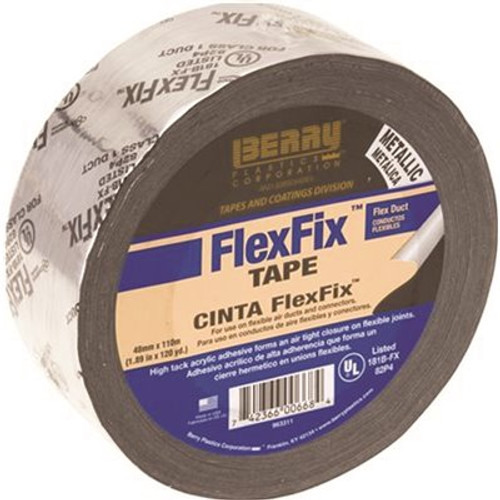 Berry Plastics 1.89 in. x 120 yd. Flexfix UL181B-FX Listed Duct Tape