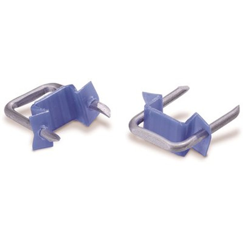 Gardner Bender 1/2 in. Plastic Insulated Staples for 14/2 and 12/2 Cable, Blue (100-Pack)