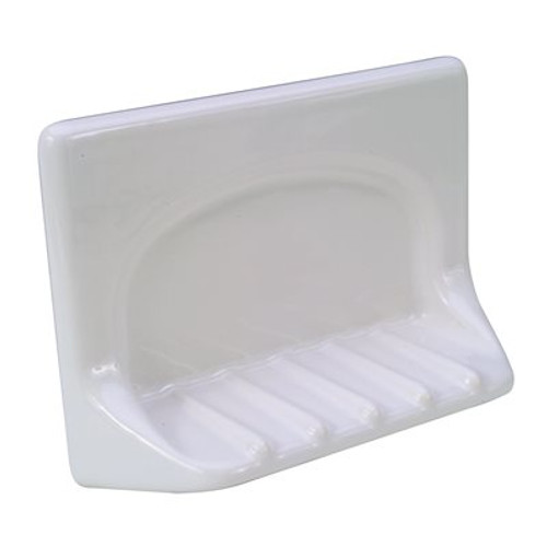 Lenape Wall-Mounted White Ceramic Tub Soap 4 in. x 6 in.