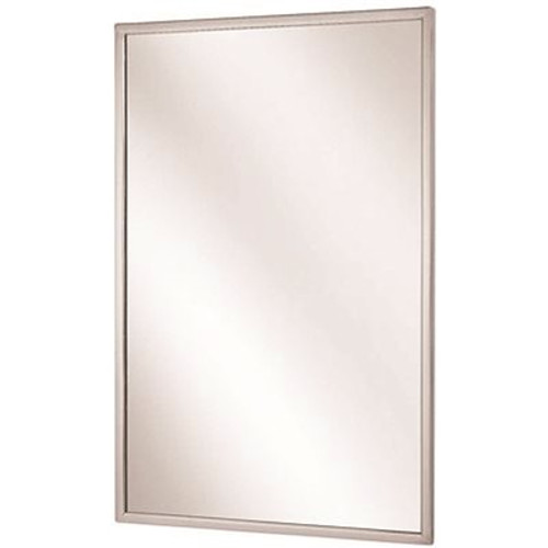 Bradley Bradley 18 in. W x 36 in. H Rectangular Metal Framed Wall Mounted Bathroom Vanity Mirror