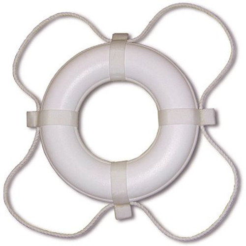 PoolStyle White 20 in. Ring Buoy Coast Guard Approved