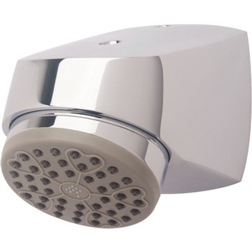 Symmons Temptrol 1-Spray Patterns with Self-Cleaning Nozzles 2.5 GPM 3 in. Single Wall Mount Fixed Shower Head in Chrome