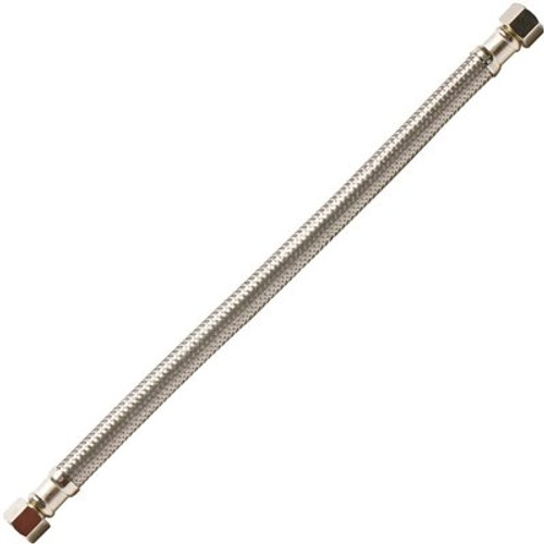 Fluidmaster 3/8 in. Compression x 3/8 in. Compression x 16 in. L Braided Stainless Steel Faucet Connector Fluidmaster 3/8 in. Compression x 3/8 in. Compression x 16 in. L Braided Stainless Steel Faucet Connector