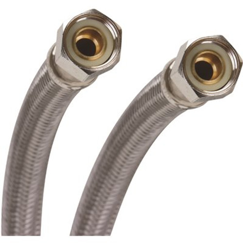 Fluidmaster 3/8 in. Compression x 3/8 in. Compression x 20 in. L Braided Stainless Steel Faucet Connector Fluidmaster 3/8 in. Compression x 3/8 in. Compression x 20 in. L Braided Stainless Steel Faucet Connector