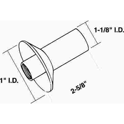 ProPlus 1.00 in. x 2.6 in. Metal Escutcheon