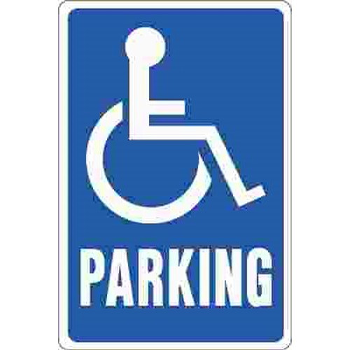 HY-KO 18 in. x 12 in. Heavy-Duty Aluminum Handicapped Parking Traffic Sign