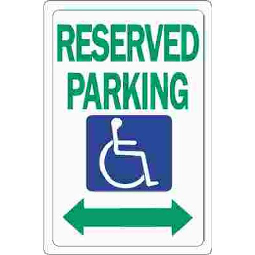HY-KO 18 in. x 12 in. Heavy-Duty Aluminum Reserved Parking Traffic Sign