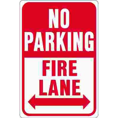 HY-KO 12 in. x 18 in. Aluminum No Parking Fire Lane Sign