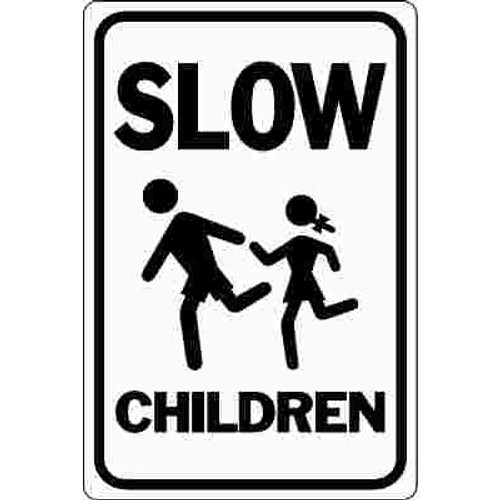 HY-KO 12 in. x 18 in. Aluminum Slow Children at Play Street Sign