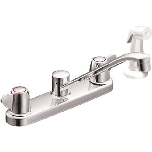 CLEVELAND FAUCET GROUP Cornerstone 2-Handle Side Sprayer Kitchen Faucet in Chrome