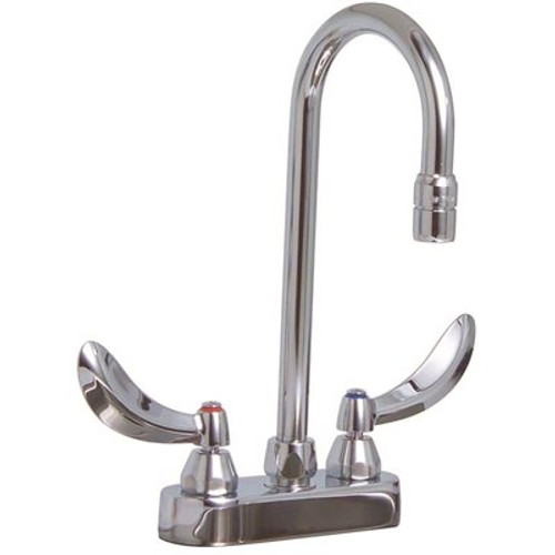 Delta Commercial 4 in. Centerset 2-Handle High Arc Bathroom Faucet in Chrome