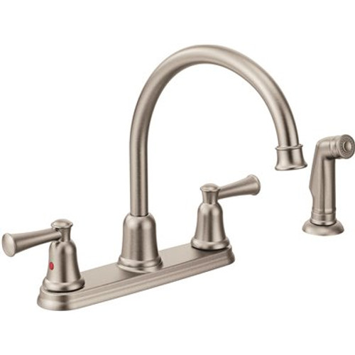 CLEVELAND FAUCET GROUP Capstone 2-Handle Side Sprayer Kitchen Faucet in Classic Stainless