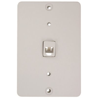 Leviton Surface White Mount Wallphone Plate