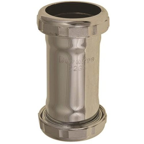 Premier Brass Coupling 1-1/2 in. Chrome Plated Slip Joint