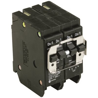 Eaton BR 1-30 Amp 2 Pole and 1-40 Amp 2 Pole BQC (Common Trip) Quad Circuit Breaker
