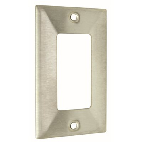 HUBBELL WIRING 1-Gang GFCI Wall Plate, Stainless Steel