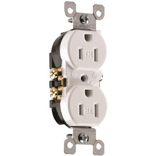 Leviton 15 Amp Weather and Tamper Resistant Duplex Outlet, White