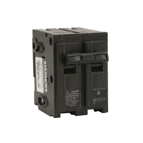 Siemens 15 Amp Double-Pole Type QP Circuit Breaker