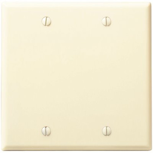 Leviton 2-Gang Blank Wall Plate Ivory