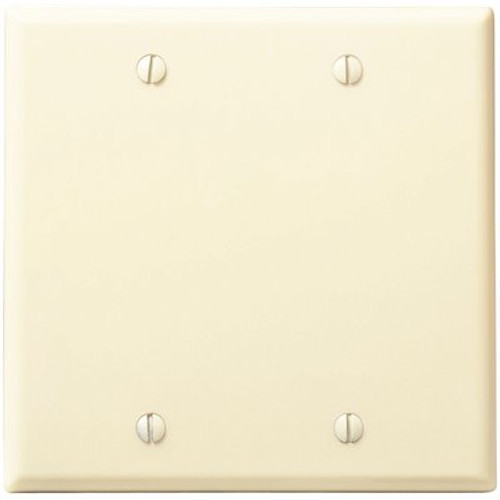 Leviton 2-Gang Blank Wall Plate Ivory