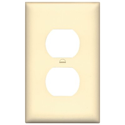Leviton White 1-Gang Duplex Outlet Wall Plate (1-Pack)