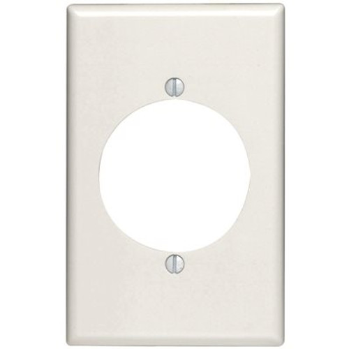 Leviton White 1-Gang Single Outlet Wall Plate (1-Pack)