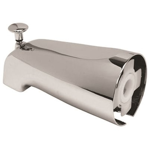 ProPlus Bathtub Spout with Top Diverter and Adjustable Slide Connector in Chrome