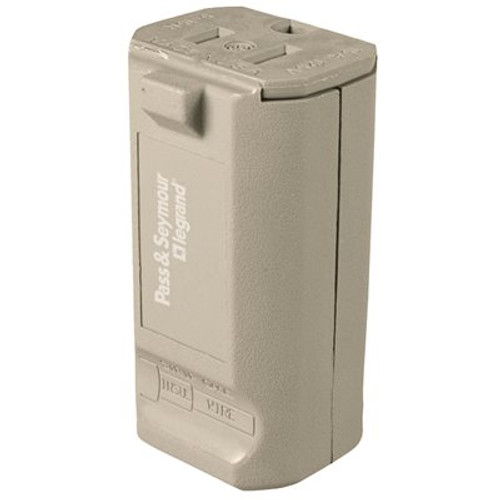 Legrand Pass & Seymour MaxGrip M3 15 Amp 125-Volt NEMA 5-15R Straight Blade Connector, Gray
