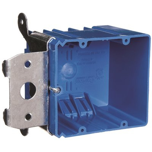 Carlon 2-Gang 34 cu. in. Blue Adjustable Wall Box