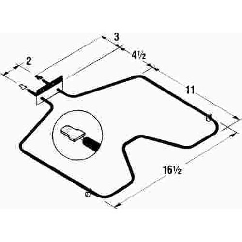Oven Element for Whirlpool/Rca 308180, Ch4836