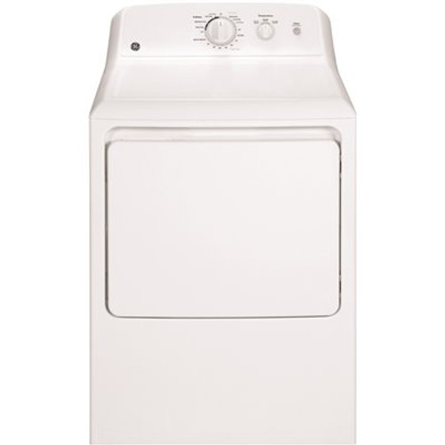 GE 6.2 cu. ft. White Gas Dryer