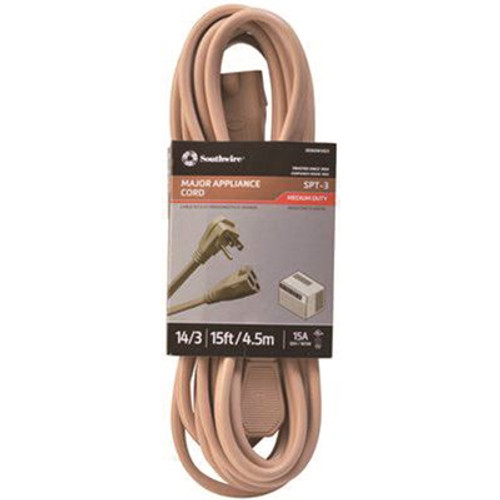 Southwire 15 ft. 14/3 Flat Appliance Extension Cord